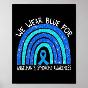 Poster Je porte le bleu pour le syndrome d'Angelman Blue 