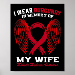 Poster Je porte le bordeaux en mémoire du myélome multipl