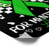 Poster Je Porte Le Papillon Vert Pour La Sensibilisation  (Coin)