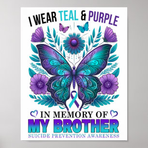 Poster Je Porte Le Purple Turquoise En Mémoire De Mon Sui