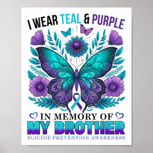Poster Je Porte Le Purple Turquoise En Mémoire De Mon Sui