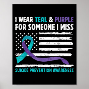 Poster Je Porte Le Purple Turquoise Pour Quelqu'Un Qui Me