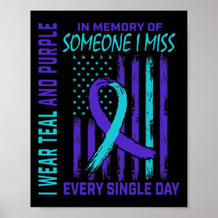 Poster Je Porte Le Purple Turquoise Pour Quelqu'Un Qui Me
