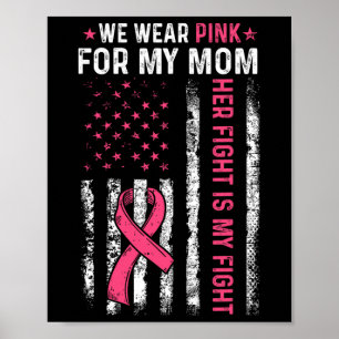 Poster Je Porte Le Rose Pour Ma Mère Conscience Du Cancer