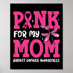 Poster Je Porte Le Rose Pour Ma Mère Soutien Cancer Du Se