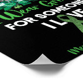 Poster Je Porte Le Ruban Vert Pour Sensibilisation À La S (Coin)