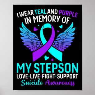 Poster Je Porte Le Turquoise Et Le Violet Pour Mon Suicid