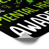 Poster Je Porte Le Vert Pour Le Mois De Sensibilisation À (Coin)