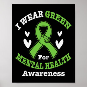 Poster Je Porte Le Vert Pour Le Mois De Sensibilisation À