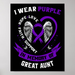 Poster Je Porte Le Violet En Mémoire De La Grande Tante P