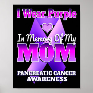 Poster Je Porte Le Violet En Mémoire De Ma Mère Pancréati