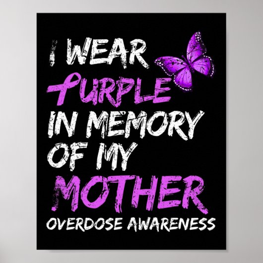 Poster Je Porte Le Violet En Mémoire De Ma Mère, Surdose (Devant)