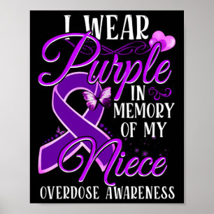 Poster Je Porte Le Violet En Mémoire De Ma Nièce Surdose
