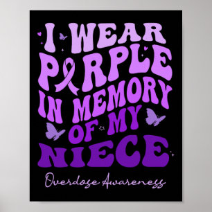Poster Je Porte Le Violet En Mémoire De Ma Nièce Surdose 