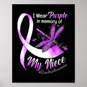 Poster Je Porte Le Violet En Mémoire De Ma Nièce Surdose 