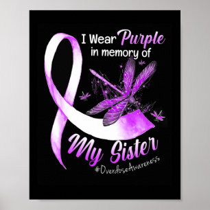 Poster Je Porte Le Violet En Mémoire De Ma Soeur À L'Époq