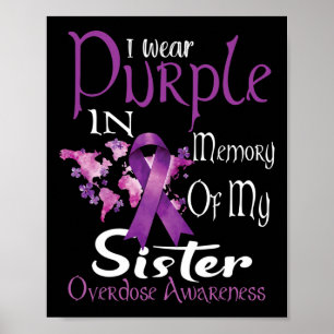 Poster Je Porte Le Violet En Mémoire De Ma Soeur À L'Époq