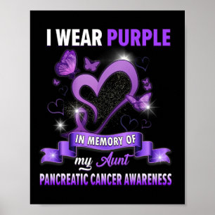 Poster Je Porte Le Violet En Mémoire De Ma Tante Pancréat