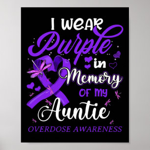 Poster Je Porte Le Violet En Mémoire De Ma Tante Surdose