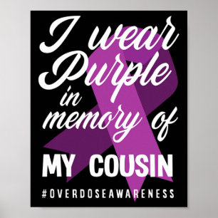 Poster Je Porte Le Violet En Mémoire De Mon Cousin Overdo