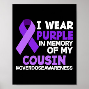 Poster Je Porte Le Violet En Mémoire De Mon Cousin Overdo