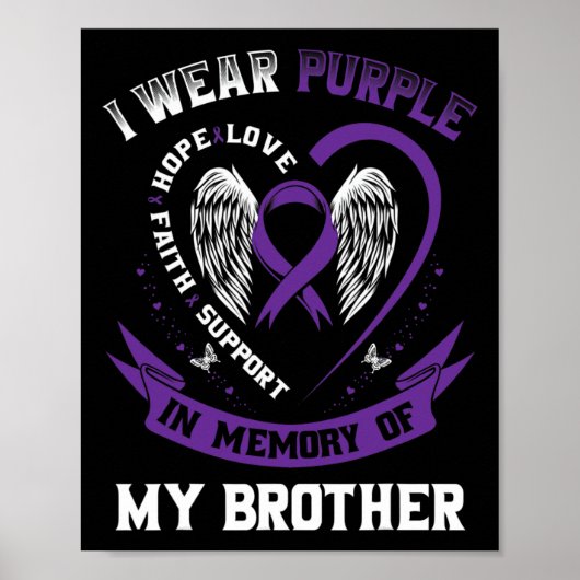 Poster Je Porte Le Violet En Mémoire De Mon Frère Epileps (Devant)