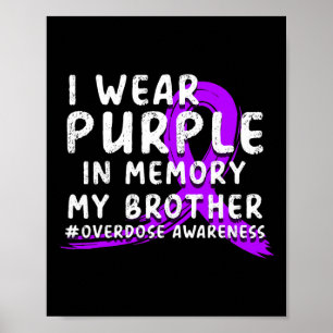 Poster Je Porte Le Violet En Mémoire De Mon Frère - Surdo