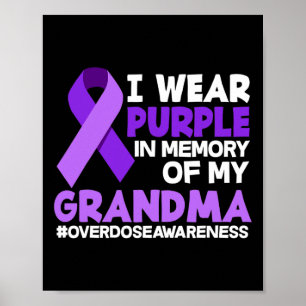 Poster Je Porte Le Violet En Mémoire De Mon Grand-Mère, L