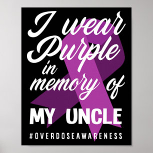 Poster Je Porte Le Violet En Mémoire Pour L'Overdose De M