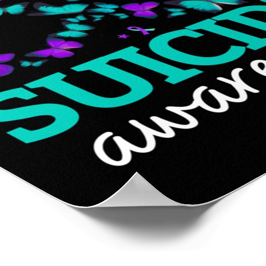 Poster Je Porte Le Violet Et Turquoise Pour Mes Moms Suic (Coin)