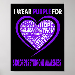 Poster Je Porte Le Violet Pour La Maladie De Sensibilisat