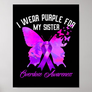 Poster Je Porte Le Violet Pour La Sensibilisation À La Su