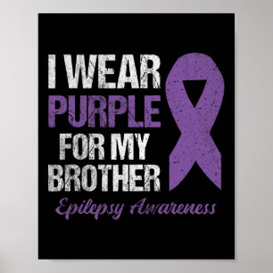 Poster Je Porte Le Violet Pour La Sensibilisation À L'Épi