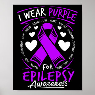 Poster Je Porte Le Violet Pour La Sensibilisation À L'Épi