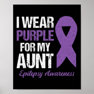 Poster Je Porte Le Violet Pour La Sensibilisation À L'Épi