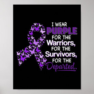 Poster Je Porte Le Violet Pour L'Overdose Du Papillon Des