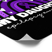 Poster Je Porte Le Violet Pour Ma Fille Sensibilisation À (Coin)