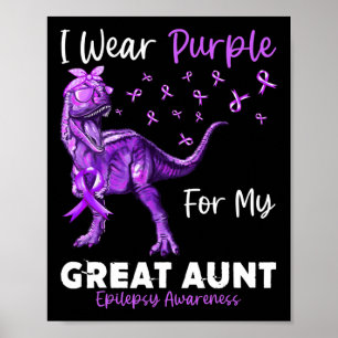Poster Je Porte Le Violet Pour Ma Grande Tante Sensibilis