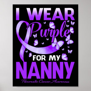 Poster Je Porte Le Violet Pour Ma Nanny Pancréatique Canc
