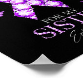 Poster Je Porte Le Violet Pour Ma Soeur Conscience De L'É (Coin)