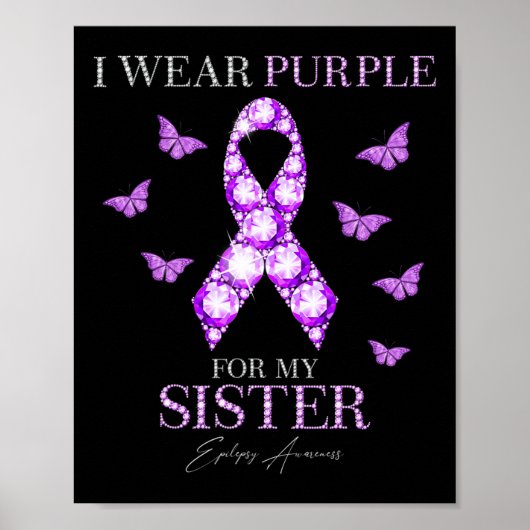 Poster Je Porte Le Violet Pour Ma Soeur Conscience De L'É (Devant)