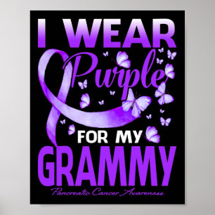 Poster Je Porte Le Violet Pour Mon Cancer Grammy Pancréat