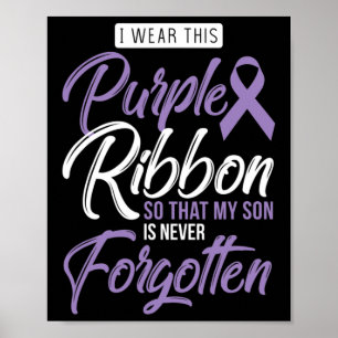 Poster Je Porte Le Violet Pour Mon Fils Sensibilisation I
