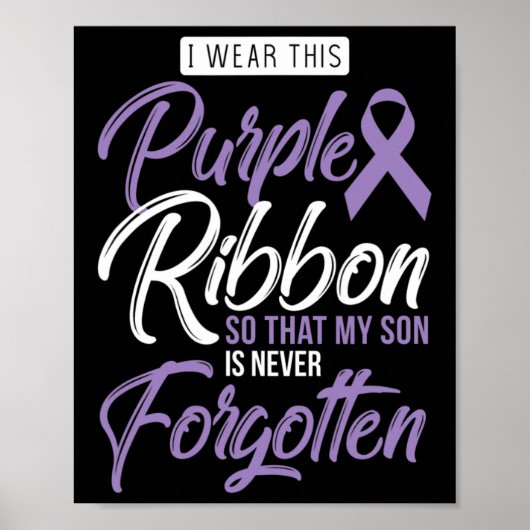 Poster Je Porte Le Violet Pour Mon Fils Sensibilisation I (Devant)
