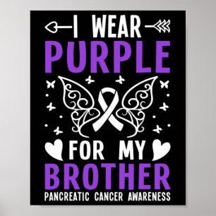 Poster Je Porte Le Violet Pour Mon Frère Cancer Pancréati