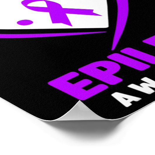 Poster Je porte le violet pour mon Frère en Droit Épileps (Coin)