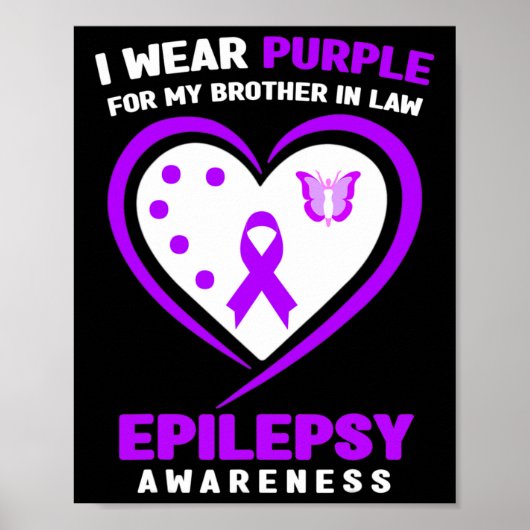 Poster Je porte le violet pour mon Frère en Droit Épileps (Devant)