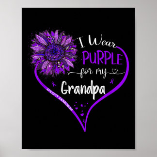 Poster Je Porte Le Violet Pour Mon Grand-Père Epilepsie S