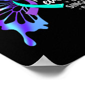 Poster Je Porte Le Violet Turquoise Pour La Prévention Mé (Coin)