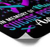 Poster Je Porte Le Violet Turquoise Pour Mon Fils Prévent (Coin)